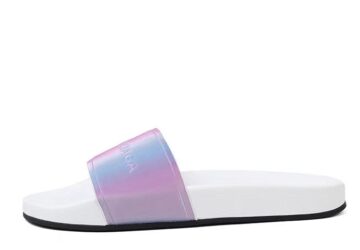 Dép Balenciaga nam siêu cấp quai ngang họa tiết hồng xanh đế trắng DBL19