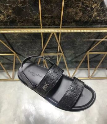 Dép Dior nam siêu cấp sandal họa tiết quai dập logo chìm DDR38