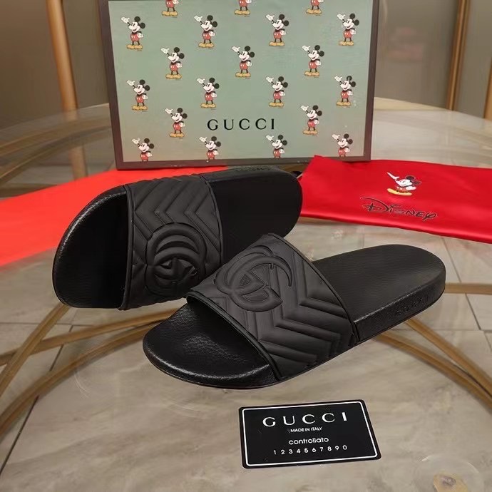Dép Gucci nam siêu cấp quai ngang họa tiết chữ G kép DGC71
